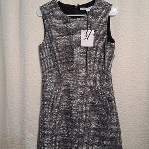 Diane Von Furstenberg Elegant  Black and White Tweed Dress